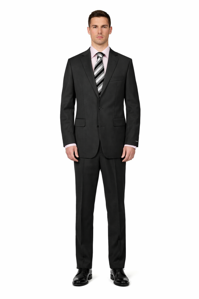 Mix and Match Suits Solid Black Quality Suit Separates, Total Comfort Any Size Jacket&Any Size Pants