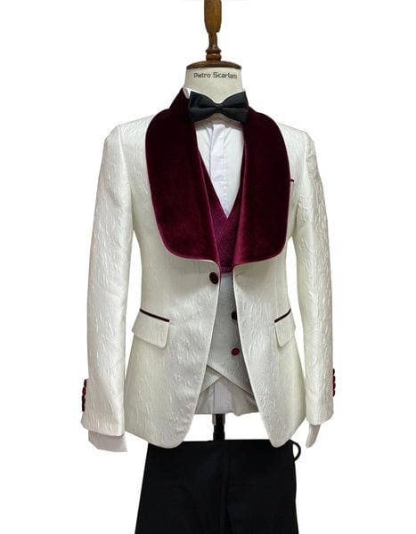 Ivory Tuxedo Jacket - Ivory Dinner Jacket - AlbertoNardoniStore