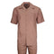 Mens Mocha Linen Shirt and Pants Casual Outfit Set