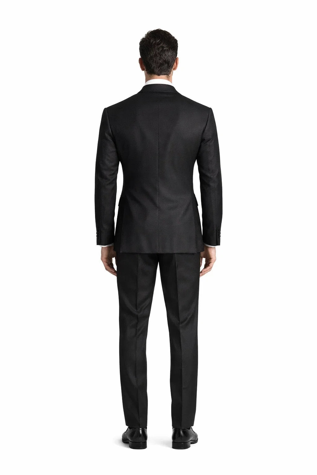 Modern Fit Black 2 Piece Double Breasted Tuxedo Adjustable Waistband with Oversized Bow Tie