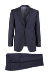 Tiglio Italian Suit - Real Wool Fabric Super 150's Novello Navy, Modern Fit Suit in Color Navy