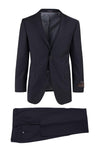 Tiglio Italian Suit - Real Wool Fabric Super 150's Novello Black, Modern Fit Suit in Color Black