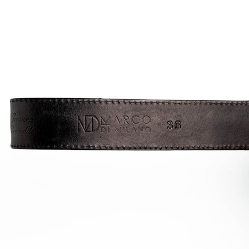 Marco Di Milano Montana Belt Black Leather Loafer