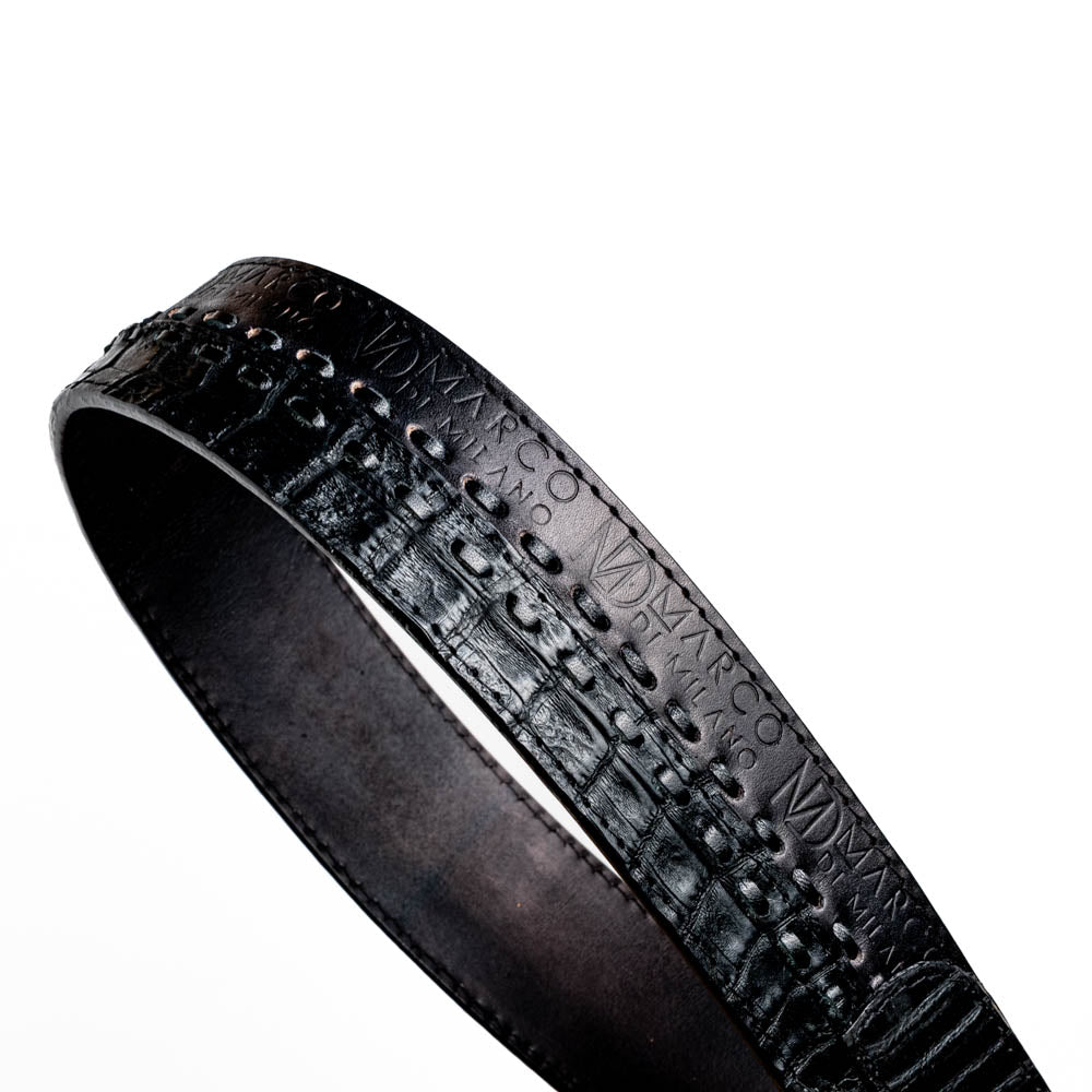 Marco Di Milano Montana Belt Black Leather Loafer