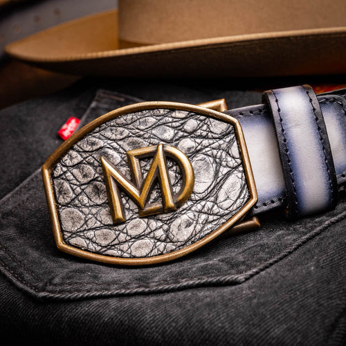 Marco Di Milano Montana Belt - Stone Gray Leather Loafer