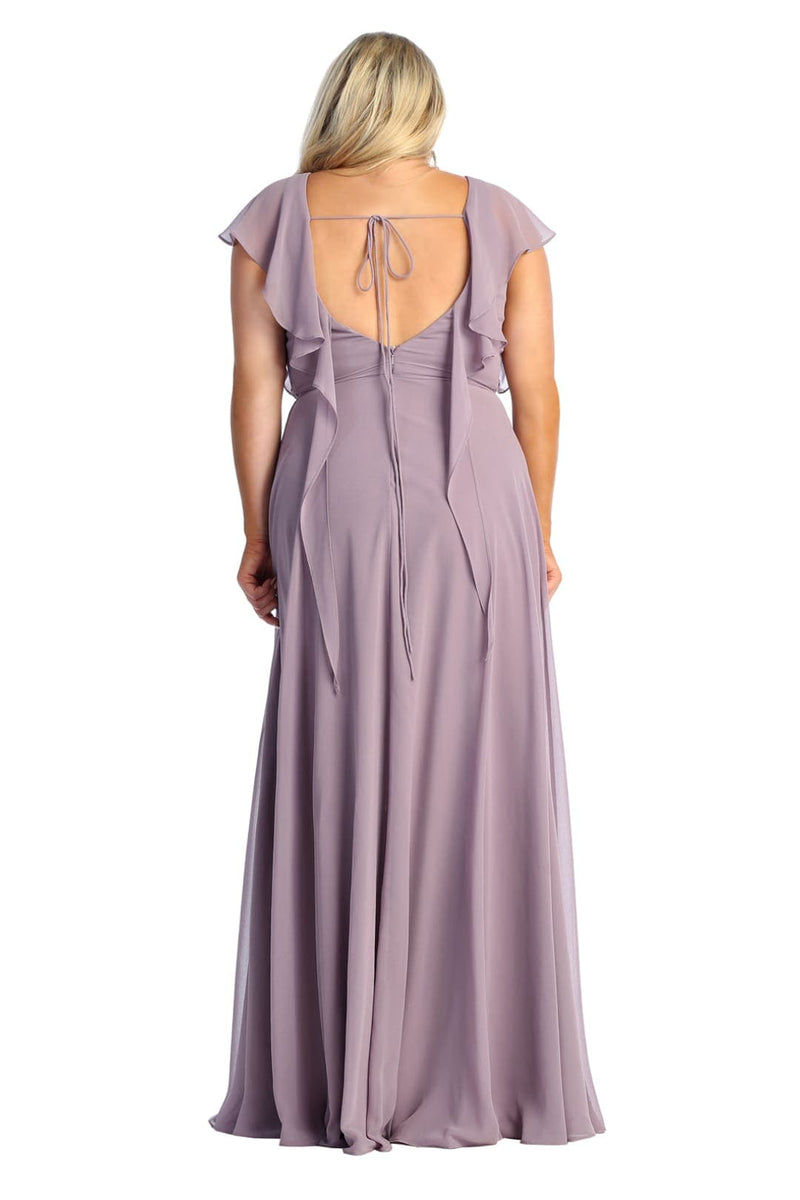 Plus Size Long Evening Gown Maxi Formal Dress for Women By May Queen MQ1917