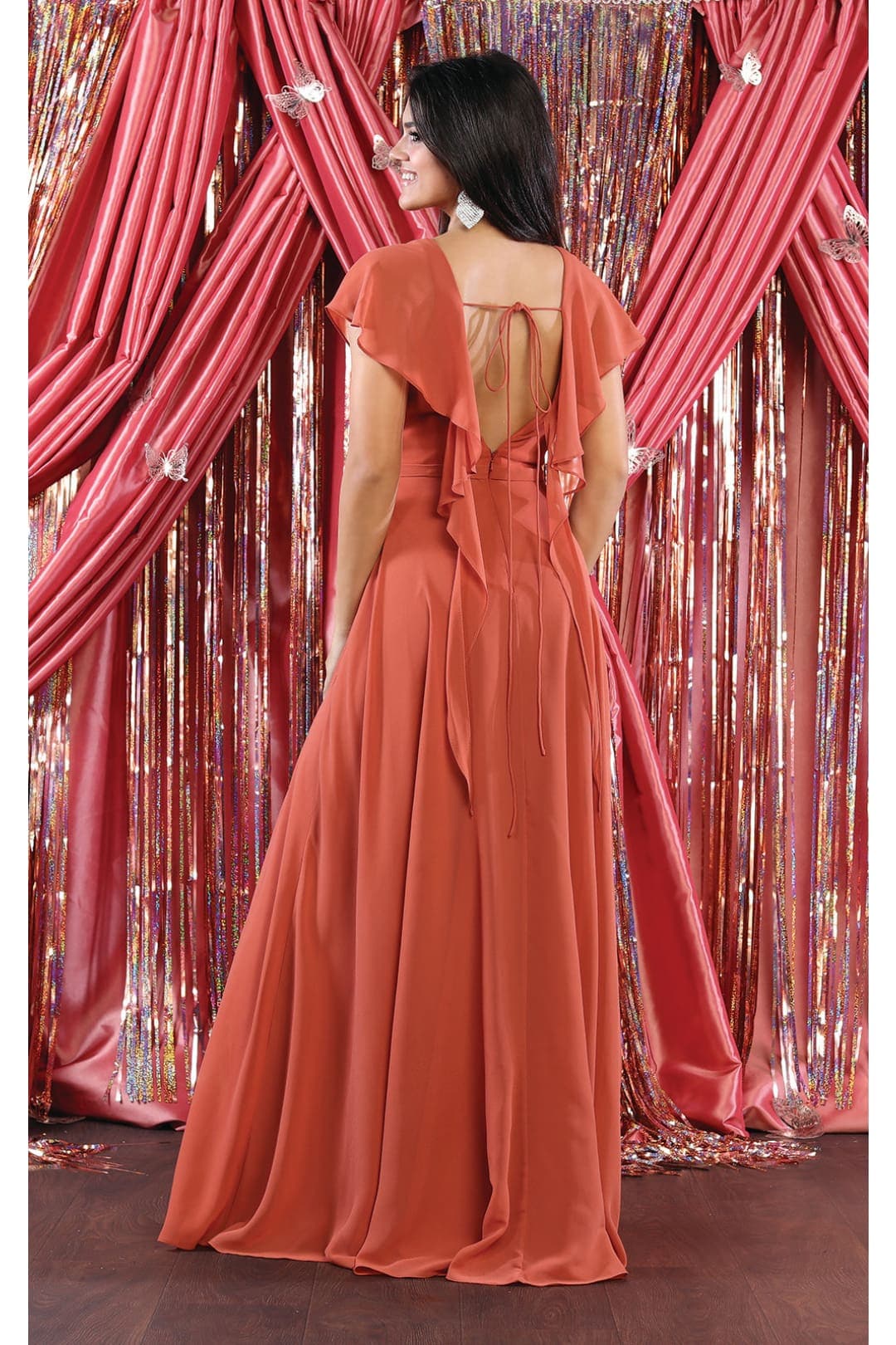 Plus Size Long Evening Gown Maxi Formal Dress for Women By May Queen MQ1917
