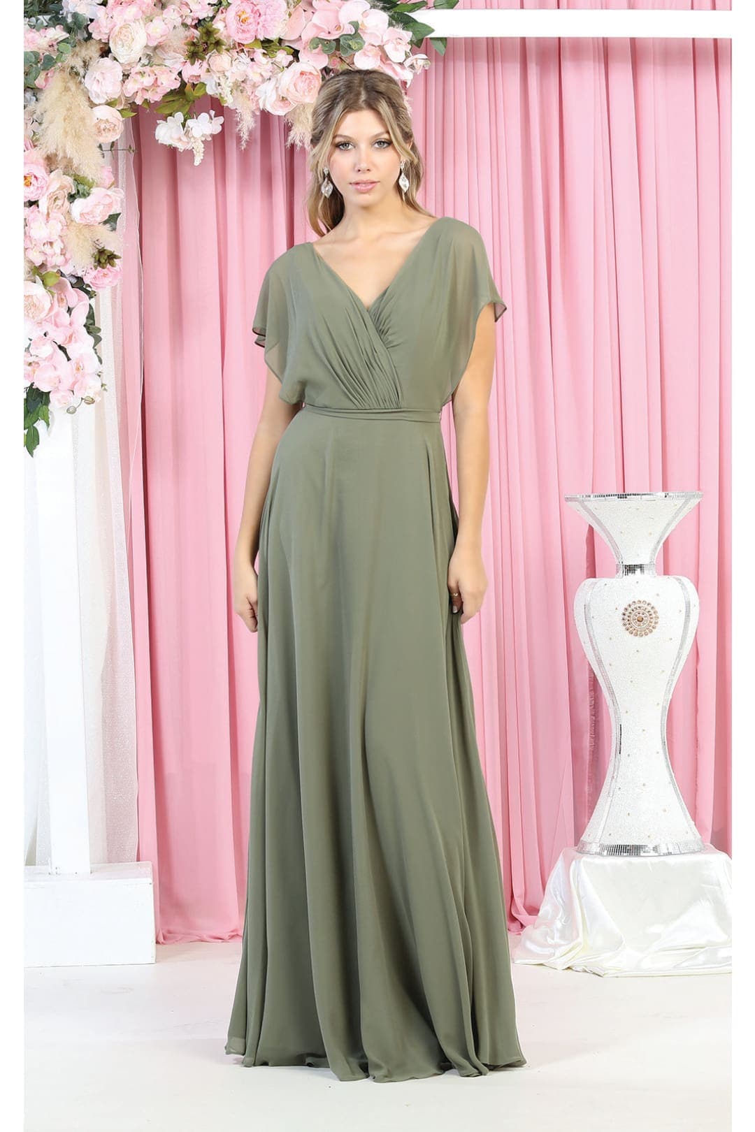 Plus Size Long Evening Gown Maxi Formal Dress for Women By May Queen MQ1917
