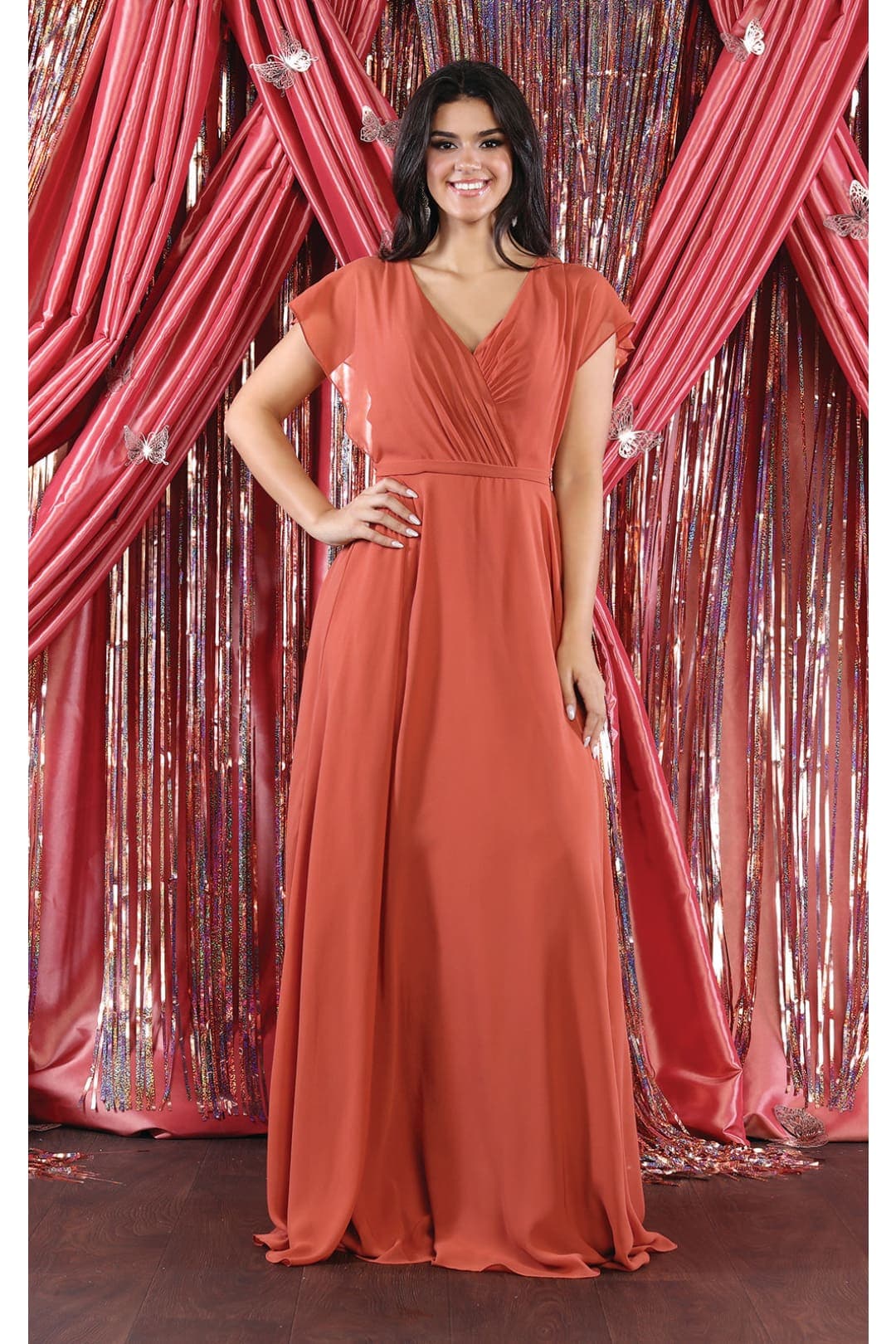 Plus Size Long Evening Gown Maxi Formal Dress for Women By May Queen MQ1917