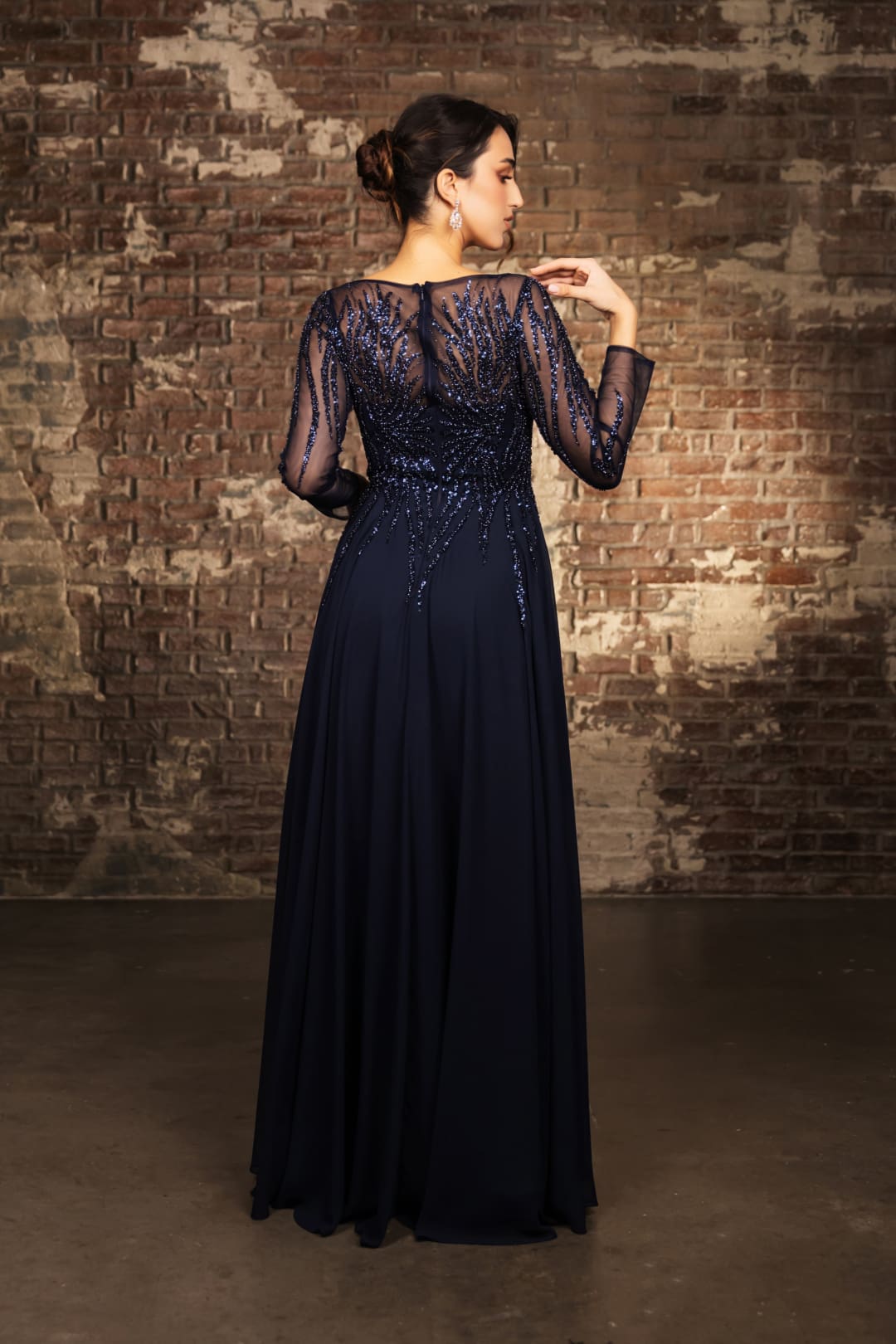 Mother Of The Bride Dress Long Sleeve A-Line Gown By May Queen MQ2161