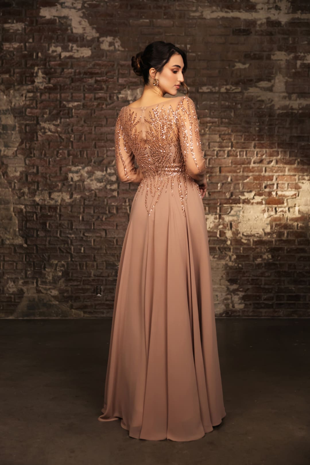 Mother Of The Bride Dress Long Sleeve A-Line Gown By May Queen MQ2161