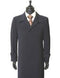 Mens Floor Length Coat Navy Blue Coat - AlbertoNardoniStore