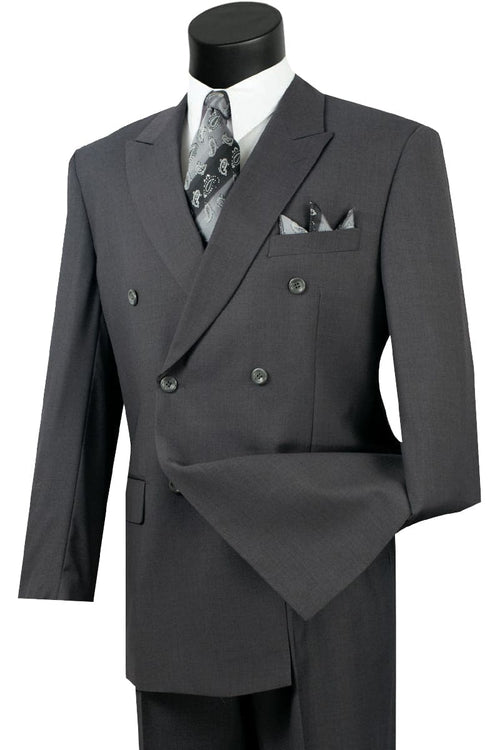 Grey Double Breasted Suit 