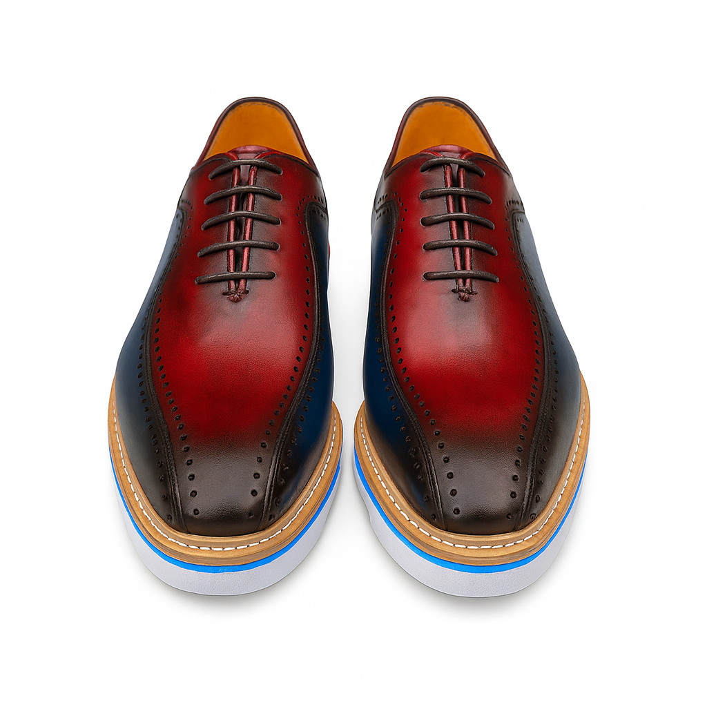 Two-Tone Burnished Brogue Oxford