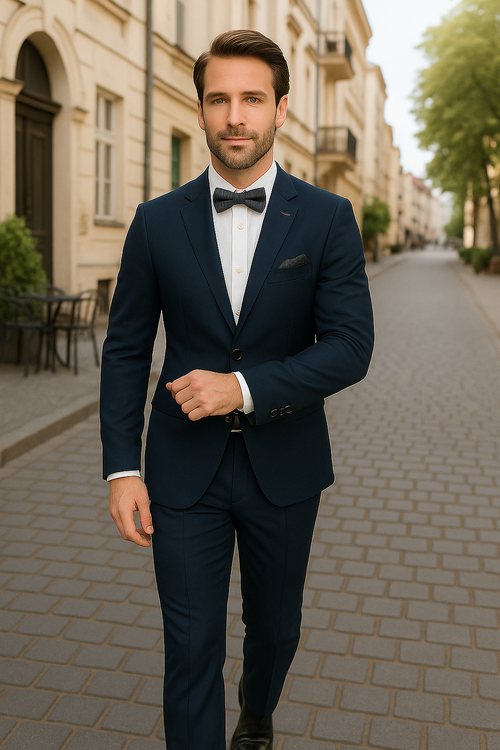 Statement Men's 3 Piece 100% Wool Modern Fit Suit - Subtle Textured