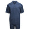 Mens Navy Linen Shirt and Pants Casual Outfit Set