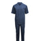 Mens Navy Linen Shirt and Pants Casual Outfit Set
