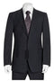 NEW Dark Color Black & Gray Mini Thin Pinstripe Suit Two Buttons Jacket Flat Front Pants Side Back Vent Coat Style Coat Conservative Suit