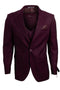 "Mens Stacy Adams Suit - Stacy Adams Suit Men's Glen Plaid Suit - One Button Vested Peak Lapel in Burgundy"