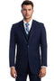 Blue Men's Wedding & Business Suit - Two Button Vested Solid Color