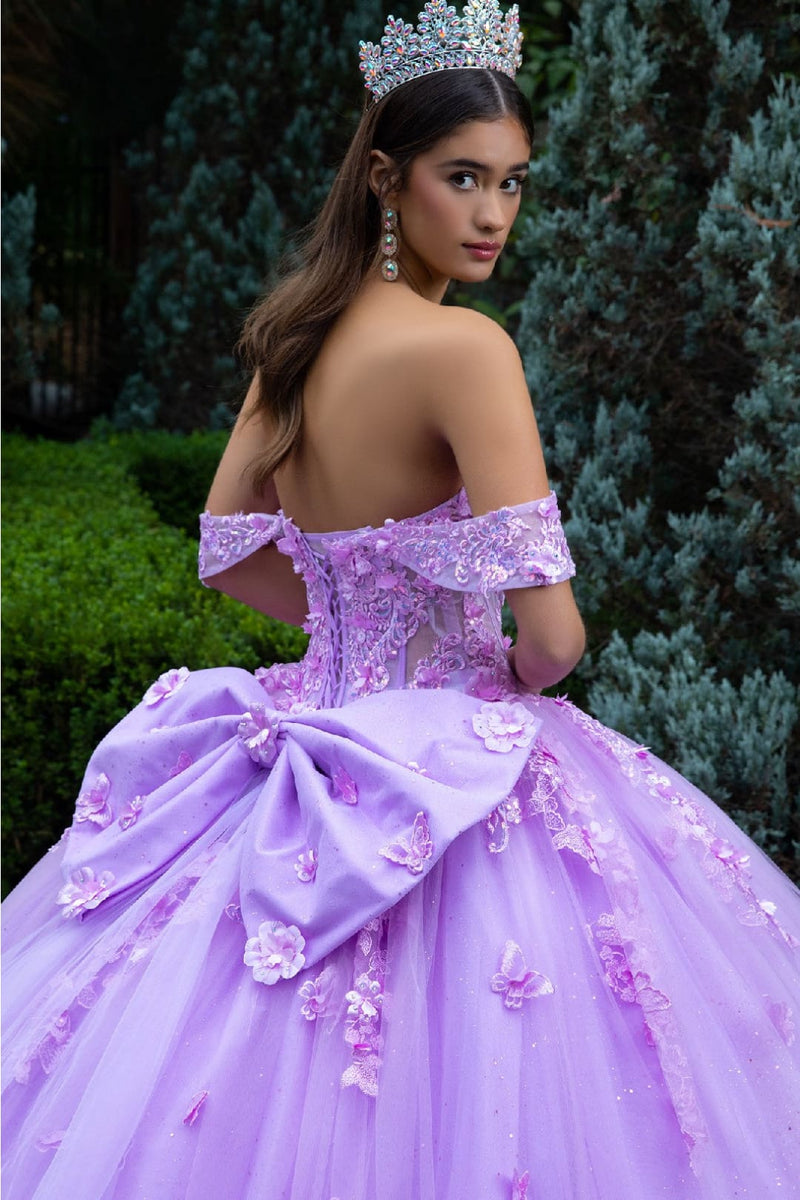Off Shoulder Bow Ball Gown by GLS Gloria GL3524