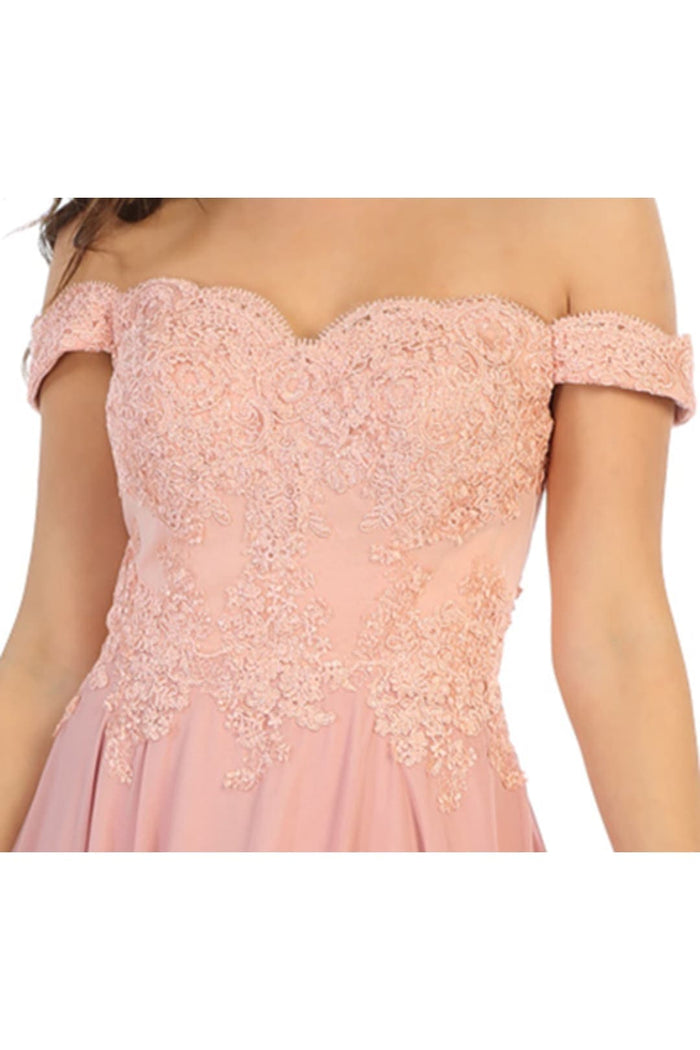 Off The Shoulder Evening Dress Long A-Line Gown & Plus Size by MQ1644
