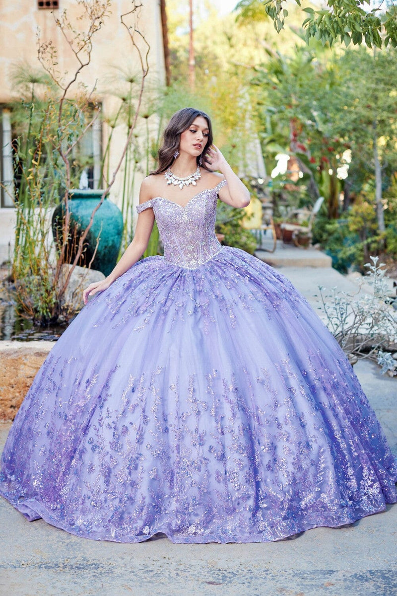 Off Shoulder Puff Sleeve Ball Gown by Bella Princess PQ1041