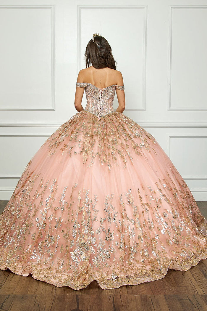 Off Shoulder Puff Sleeve Ball Gown by Bella Princess PQ1041