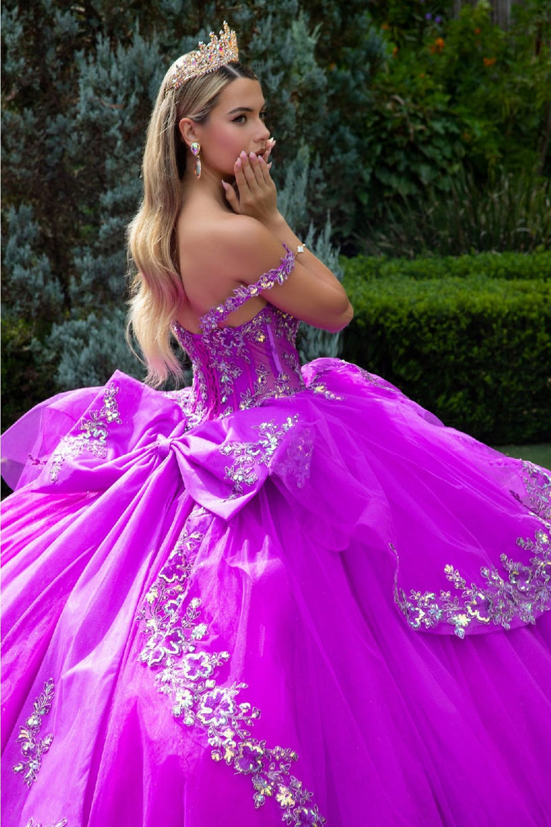 Off Shoulder Ruffled Ball Gown by GLS Gloria GL3548