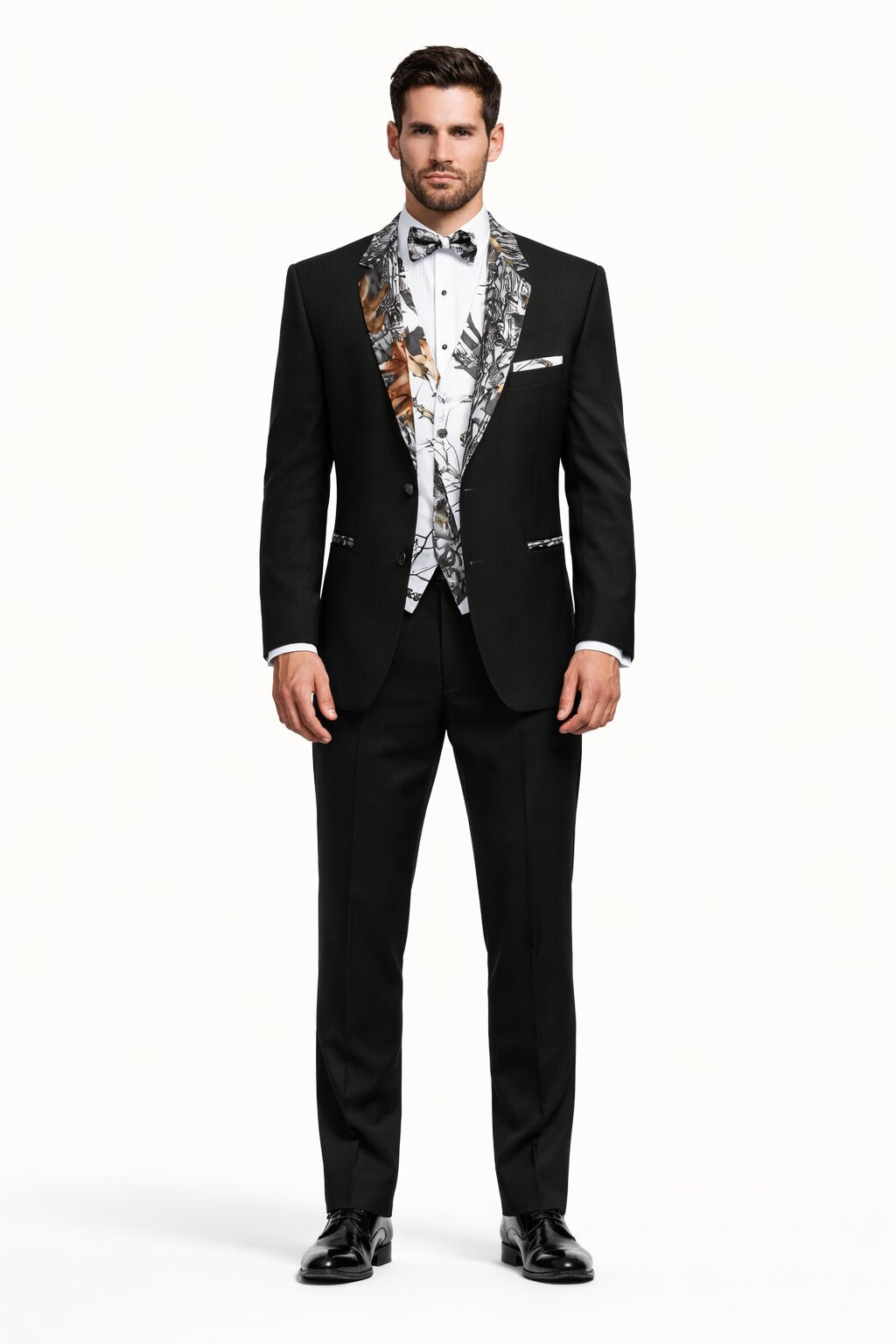 Army Green Tuxedo - Camouflage - Two Toned Vested Olive Camo Tuxedo