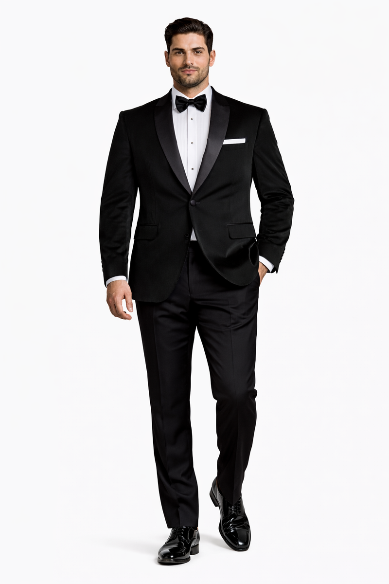 Black Velvet Fabric Suit With Velvet Tuxedos Fabric