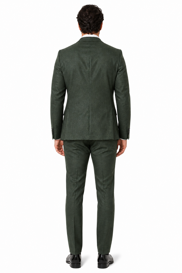 Olive Peaky Green 3 Piece Tweed Men's Suit