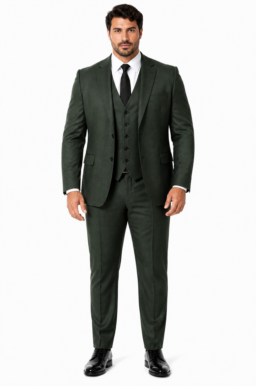 Olive Peaky Green 3 Piece Tweed Men's Suit