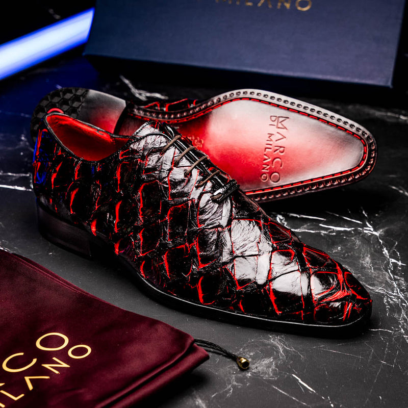 Marco_Di_Milano Olivieri Blackcherry Leather Shoe