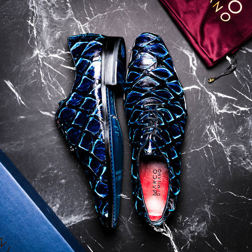 Marco Di Milano Olivieri - Royal Blue Leather Dress Shoe