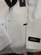 Men's White Sparkle Dinner Jacket – Black Satin Shawl Lapel Tuxedo Blazer   Slim Fit Sequin Shiny Prom Jacket