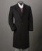 Men’s Big and Tall Black Cashmere Overcoat – Full-Length Winter Dress Coat for Business and Formal Wear