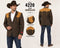 Men’s Chocolate Brown Western Blazer – Cowboy Sport Coat with Tan Suede Yoke for Rodeo & Country Wear
