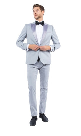 Men’s Classic Black Dinner Jacket – Satin Peak Lapel Formal Tuxedo Blazer (Copy)