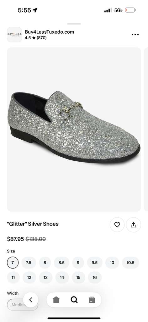 Men's Silver Gray Glitter Loafers | Sparkly Dress Shoes for Wedding, Prom, Party & Formal Events
