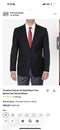 Menâ€™s Solid Black Two Button Suit Jacket Blazer With White Pants | Black Blazer Sport Coat