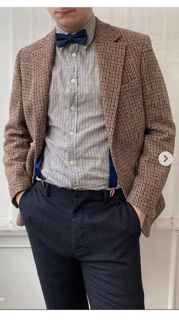 Men’s Brown Tweed Blazer Matt Smith Inspired Jacket – Classic Vintage Style Casual Formal Blazer, Smart Office Party Wear