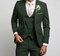 Men’s Forest Green 3 Piece Wedding Suit, Formal Groom Groomsmen Dress Suit Set