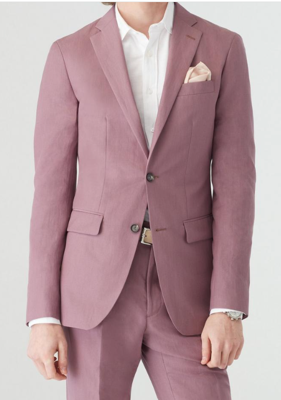 Men’s Mauve 2-Piece Suit – Two-Button Wedding, Prom and Business Suit