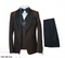 Men’s Chocolate Brown Tuxedo Suit – 3 Piece Shawl Lapel Wedding, Prom and Formal Dinner Tuxedo