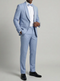 Men’s Powder Blue 2 Piece Tuxedo Suit – Light Blue Wedding Prom Tux with Matching Pants Light Baby Blue