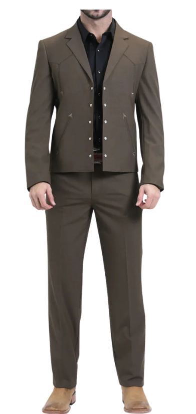 Mens Brown Western Blazer – Cowboy Style Casual Jacket Vintage Western Sport Coat Country Fashion Jacket