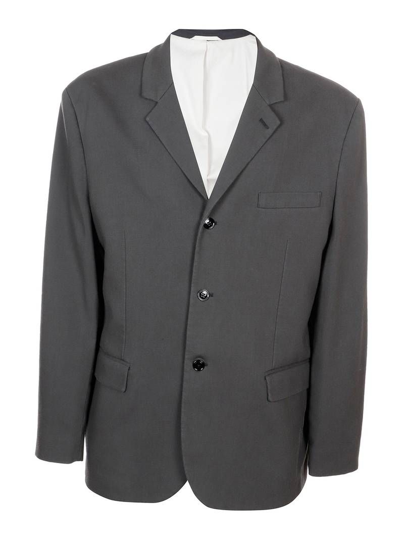 Mens Charcoal Grey Three Buttons Western Blazer – Classic Fit Cowboy Style Three Button Formal Dress Jacket