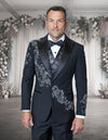 Statement Men's 3 Piece Modern Fit Tuxedo - Floral Appliqué