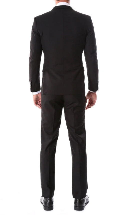 Oslo Black Notch Lapel 2 Piece Slim Fit Suit